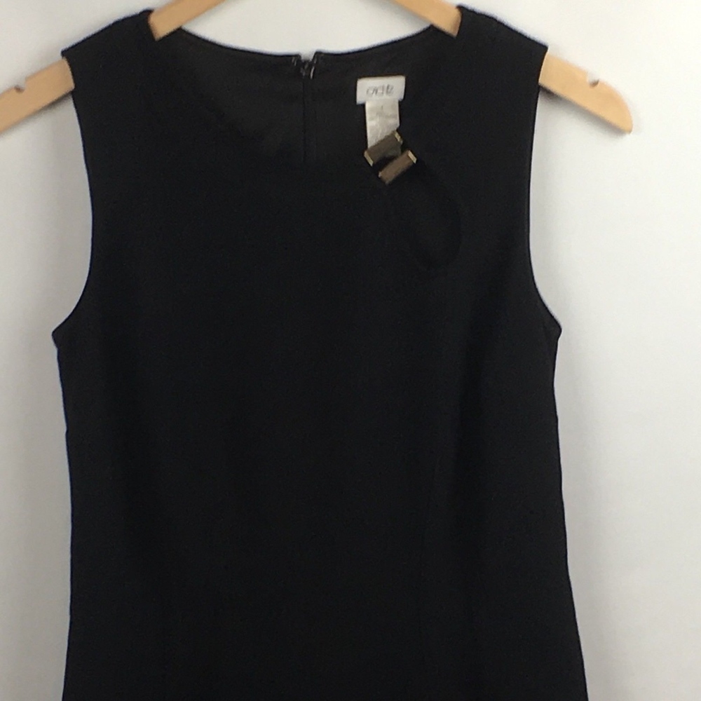 Cache Women's Size 4 Sleeveless Dress Shift Black